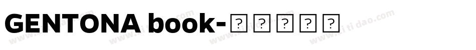 GENTONA book字体转换